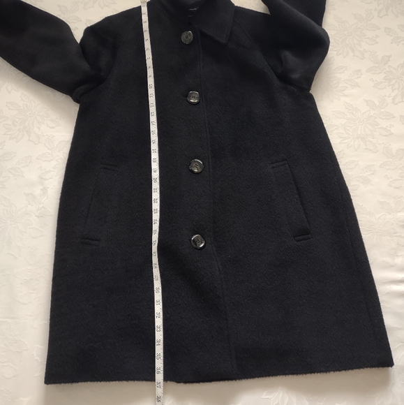 Alpaca wool black coat - Picture 8 of 10